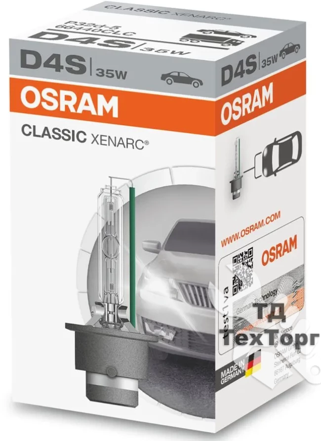 Лампа ксеноновая D1S 35W PK32d-2 4150K 85V Classic OSRAM